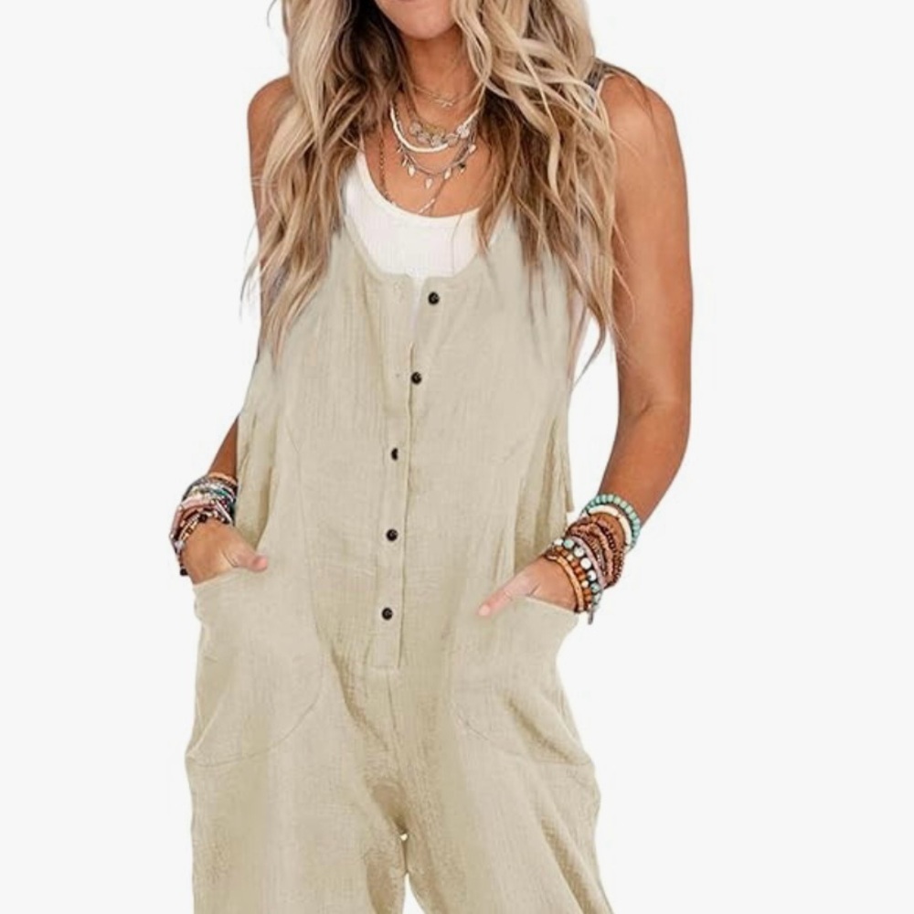 Womens Linen Cotton Jumpsuits...